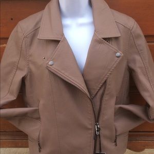 Blank NYC Moto Jacket size small mushroom color